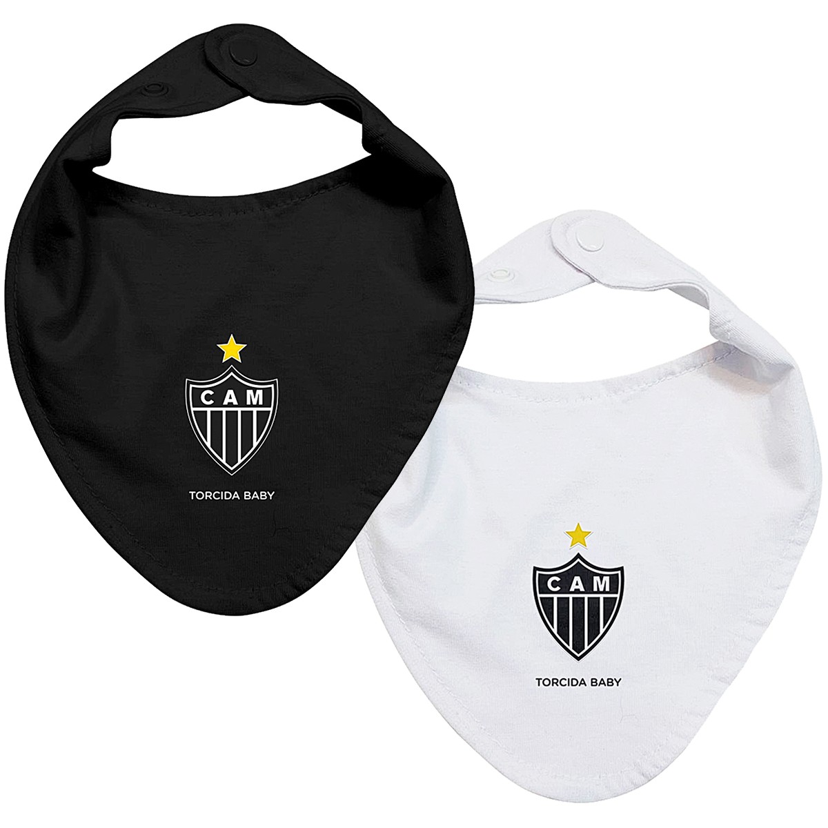 Kit 2 Babadores Bandana em malha Atlético Mineiro - Torcida Baby